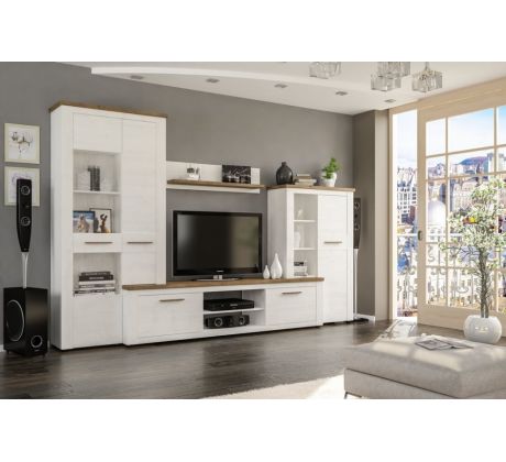 Obývací stěna Granieri - bílá