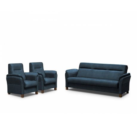 Sedací souprava klasická Alabama 3R+1+1 - modrá