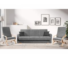 Sedací souprava klasická Laosa 3R+1+1 - světle šedá