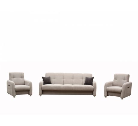 Sedací souprava klasická Sali 3R+1+1 - béžová