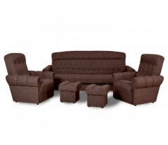 Sedací souprava klasická Simona 3R+1+1+2T - hnědá