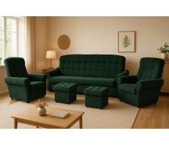 Sedací souprava klasická Simona 3R+1+1+2T - zelená