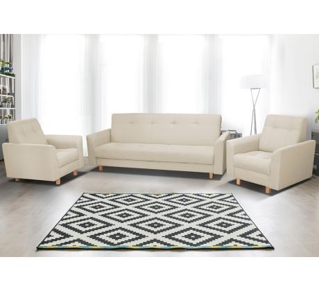 Sedací souprava klasická Gala 3R+1+1 - šedobéžová