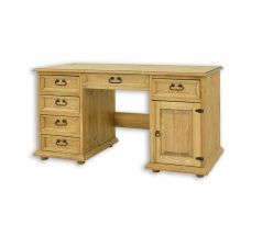 Psací (PC) stůl BR 702 - rustikální masiv borovice