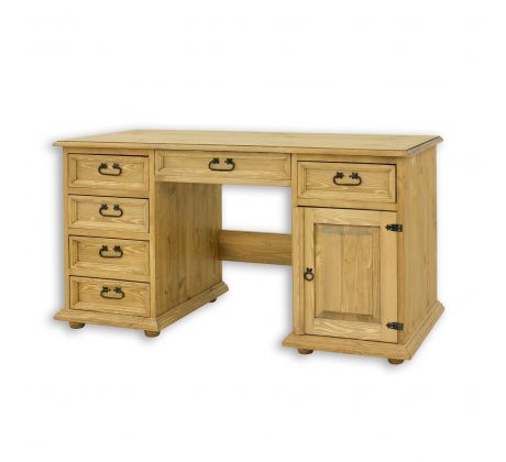 Psací (PC) stůl BR 702 - rustikální masiv borovice