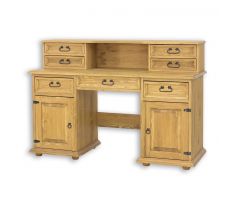 Psací (PC) stůl BR 704 - rustikální masiv borovice