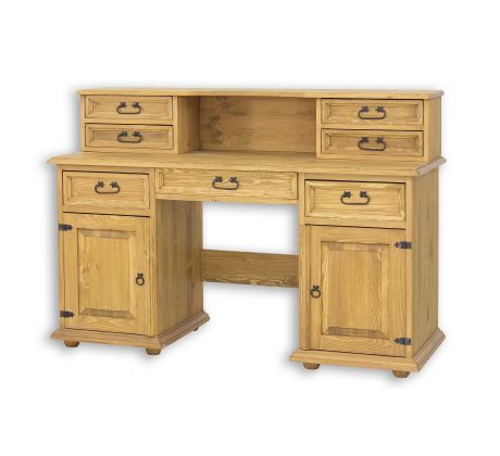 Psací (PC) stůl BR 704 - rustikální masiv borovice