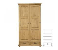 Skříň SF 841 - rustikální masiv borovice