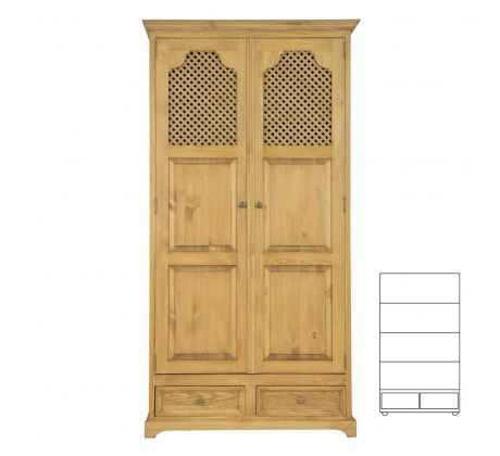 Skříň SF 846 - rustikální masiv borovice