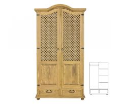 Skříň SF 839 - rustikální masiv borovice