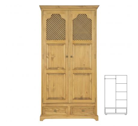 Skříň SF 836 - rustikální masiv borovice