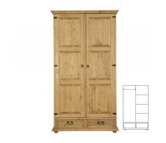 Skříň SF 831 - rustikální masiv borovice
