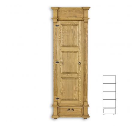 Skříň SF 837 - rustikální masiv borovice