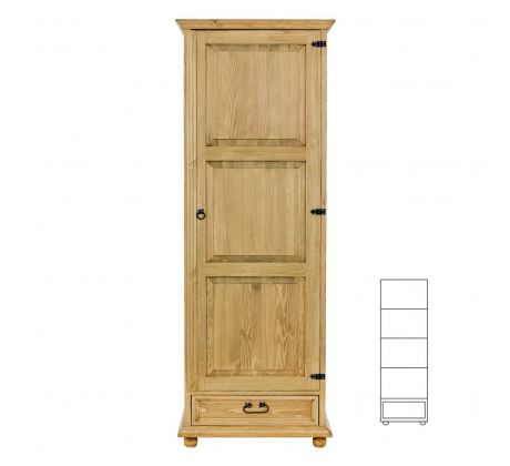 Skříň SF 830 - rustikální masiv borovice