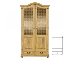 Skříň SF 809 - rustikální masiv borovice