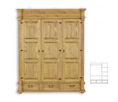 Skříň SF 811/I - rustikální masiv borovice