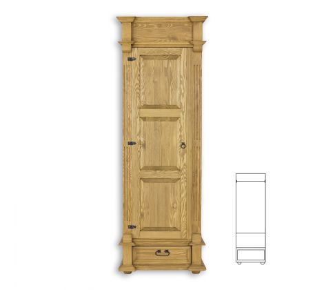 Skříň SF 807 - rustikální masiv borovice