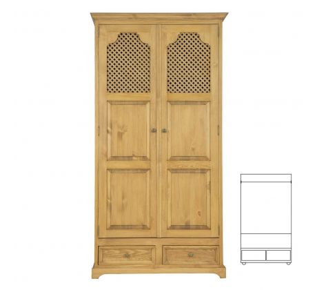 Skříň SF 806 - rustikální masiv borovice