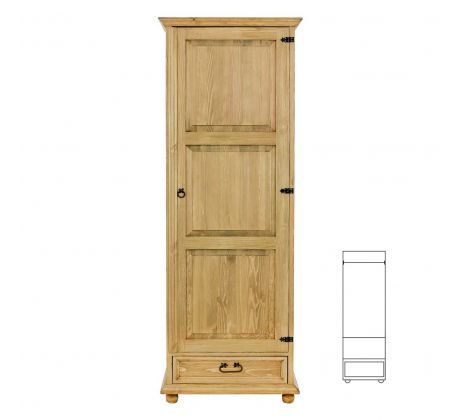 Skříň SF 800 - rustikální masiv borovice