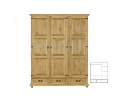 Skříň SF 802/1 - rustikální masiv borovice