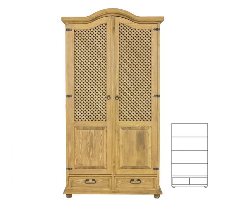 Skříň SF 749 - rustikální masiv borovice