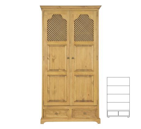 Skříň SF 746 - rustikální masiv borovice