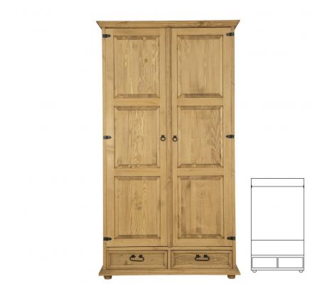 Skříň SF 701 - rustikální masiv borovice