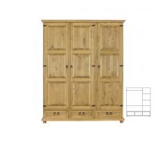 Skříň SF 702 - rustikální masiv borovice