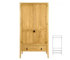 Skříň SF 710 - rustikální masiv borovice