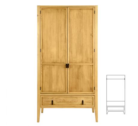 Skříň SF 710 - rustikální masiv borovice