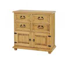 Komoda KD 701 - rustikální masiv borovice