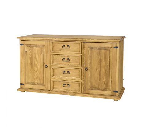 Komoda KD 709 - rustikální masiv borovice