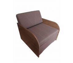 Rozkládací křeslo Kája - ořech/hnědá