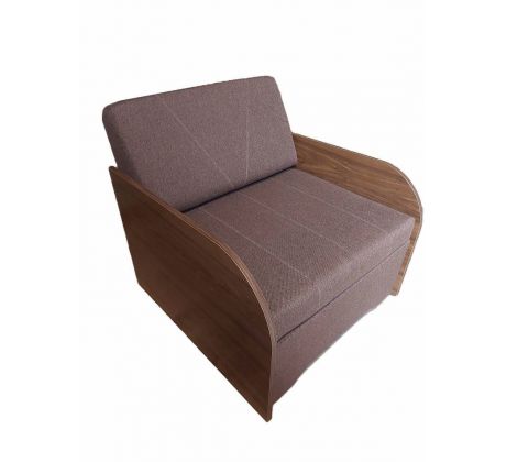 Rozkládací křeslo Kája - ořech/hnědá