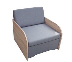 Rozkládací křeslo Kája - dub sonoma/šedá