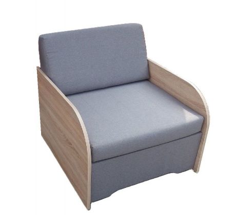 Rozkládací křeslo Kája - dub sonoma/šedá