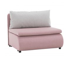 Rozkládací křeslo Keny - růžové/světle šedé