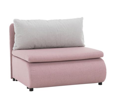 Rozkládací křeslo Keny - růžové/světle šedé