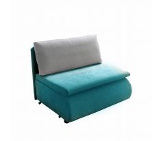 Rozkládací křeslo (pohovka) Kamil - tyrkysové/šedé