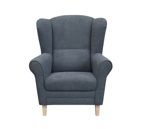 Křeslo Ušák Klipos - tmavě šedé/nožky sonoma