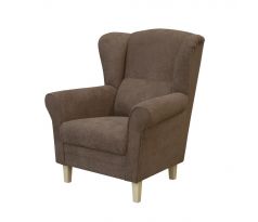 Křeslo Ušák Klipos - hnědé/nožky sonoma