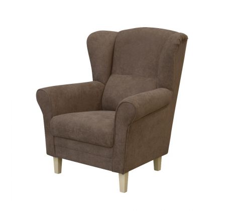 Křeslo Ušák Klipos - hnědé/nožky sonoma