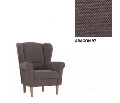 Křeslo Ušák Ava Jim - tmavě hnědé