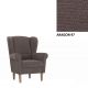 Křeslo Ušák Ava Jim - tmavě hnědé