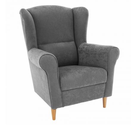 Křeslo Ušák Charlot - šedé