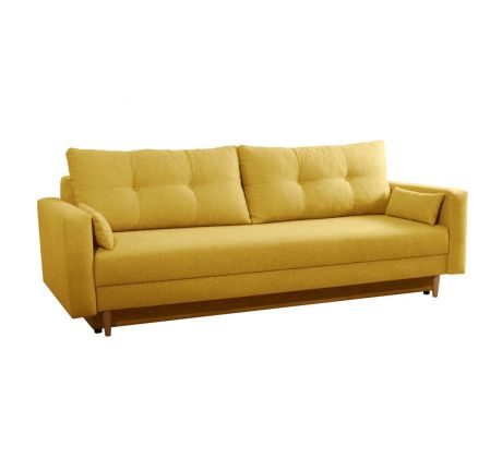 Pohovka rozkládací Bonyk 219cm - žlutá