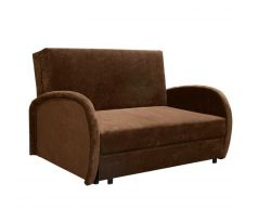 Pohovka rozkládací Mili 126cm - hnědé