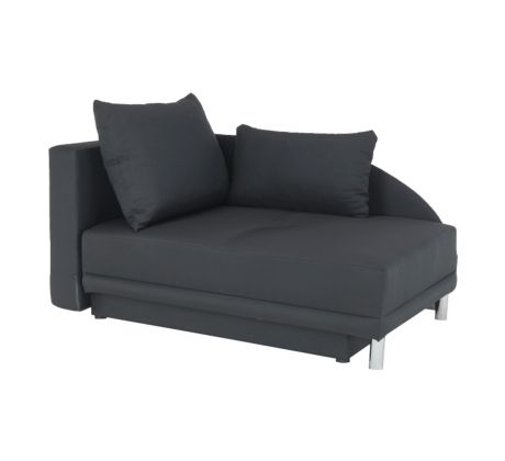 Pohovka rozkládací Laurel 149cm, levá - šedočerná