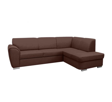 Sedací souprava rohová rozkládací Kenai - hnědá