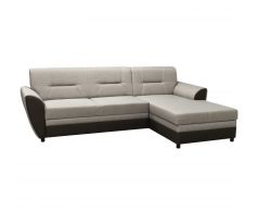 Sedací souprava rohová rozkládací Sevard - hnědá/béžovošedá